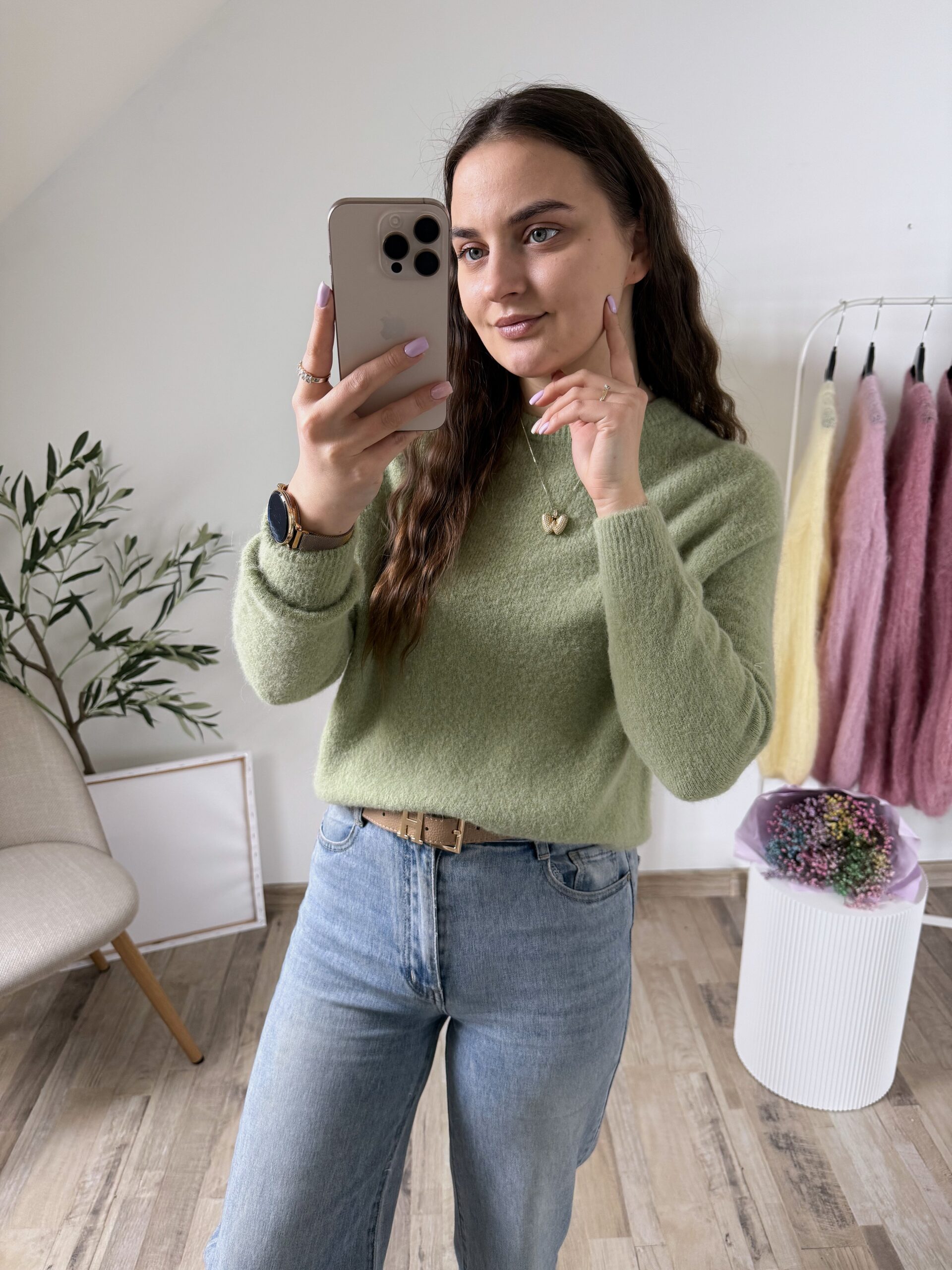 SWETER 27% BABY ALPACA MONACO ♡ MATCHA