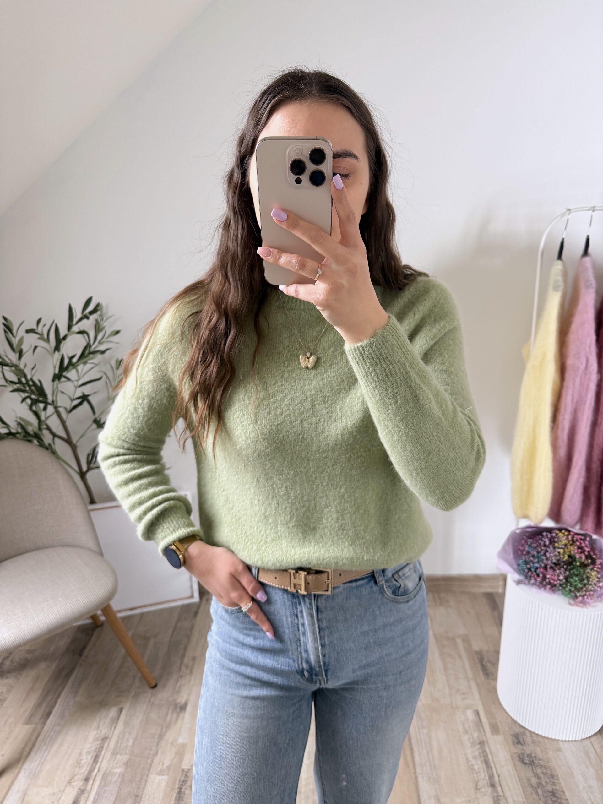 SWETER 27% BABY ALPACA MONACO ♡ MATCHA - obrazek 4