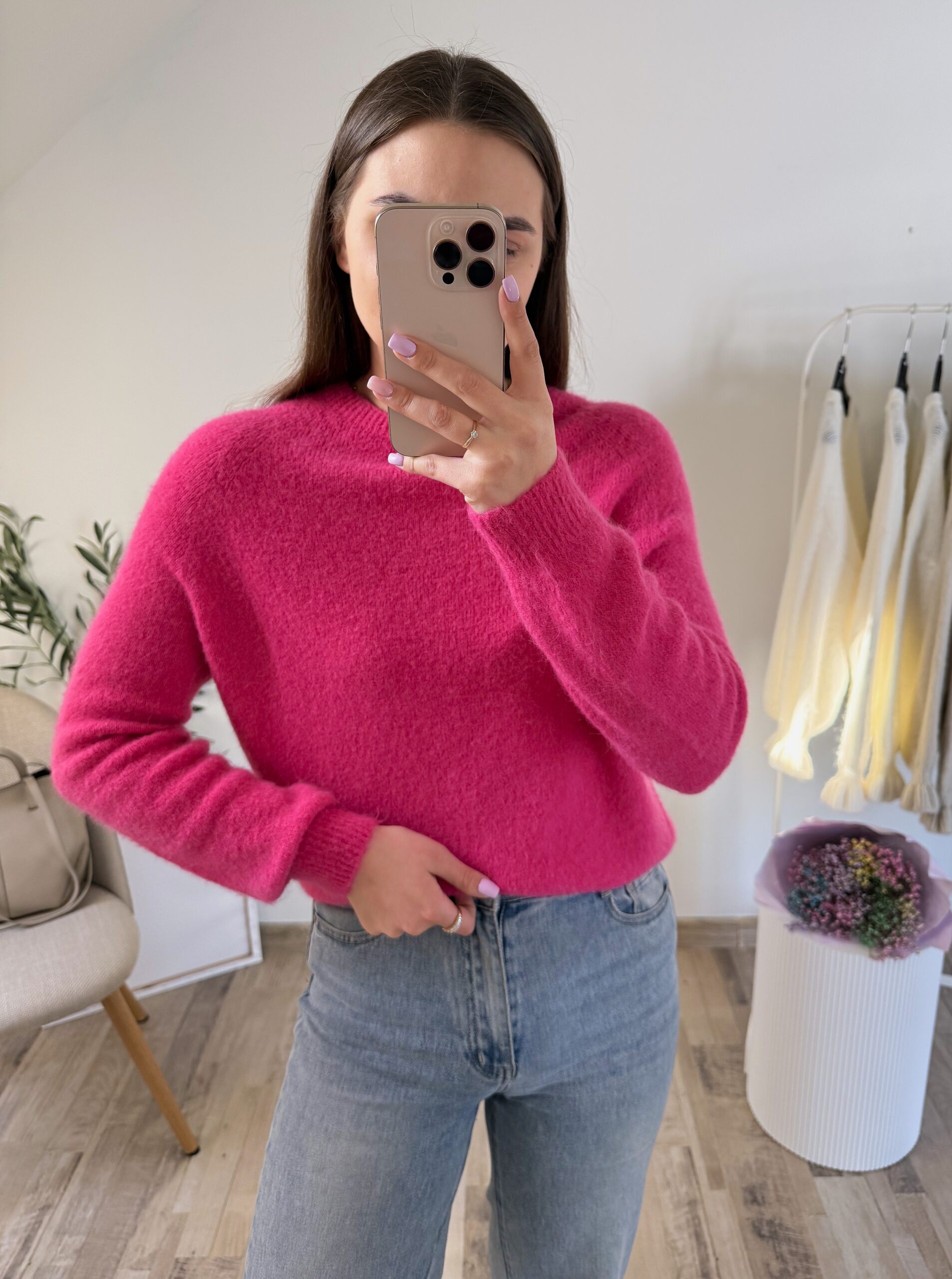SWETER 27% BABY ALPACA MONACO ♡ FUKSJA