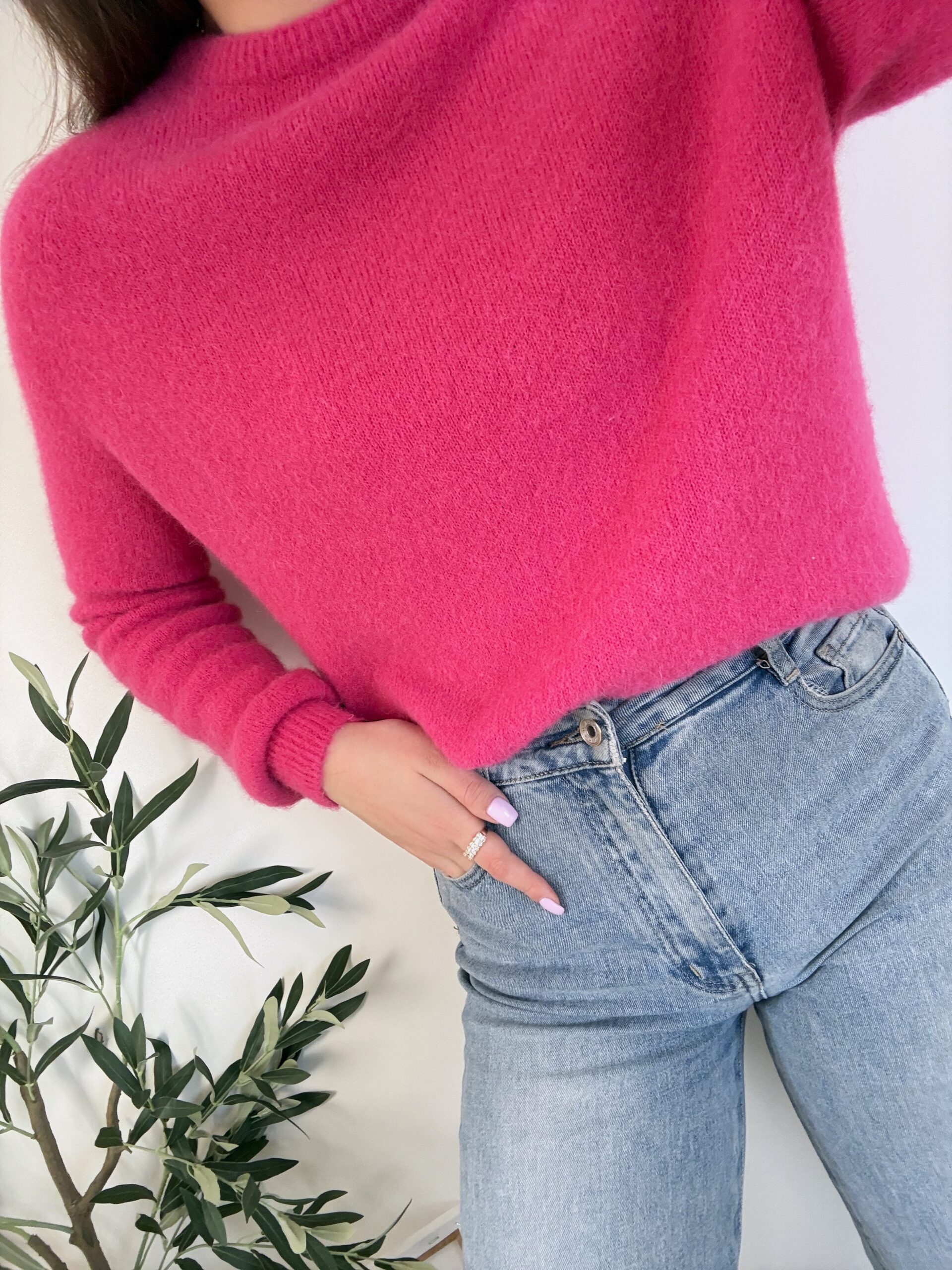 SWETER 27% BABY ALPACA MONACO ♡ FUKSJA - obrazek 3