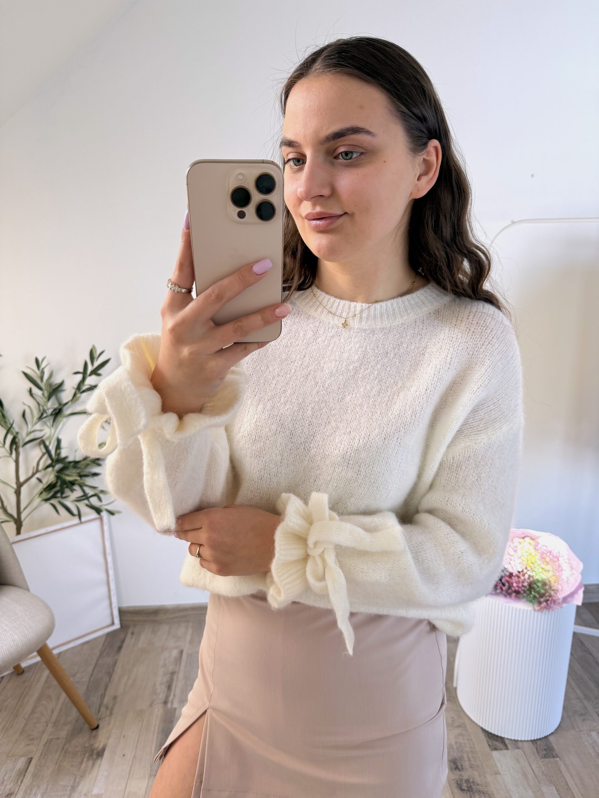 SWETER BABY ALPACA ♡ CANDY II ŚMIETANA