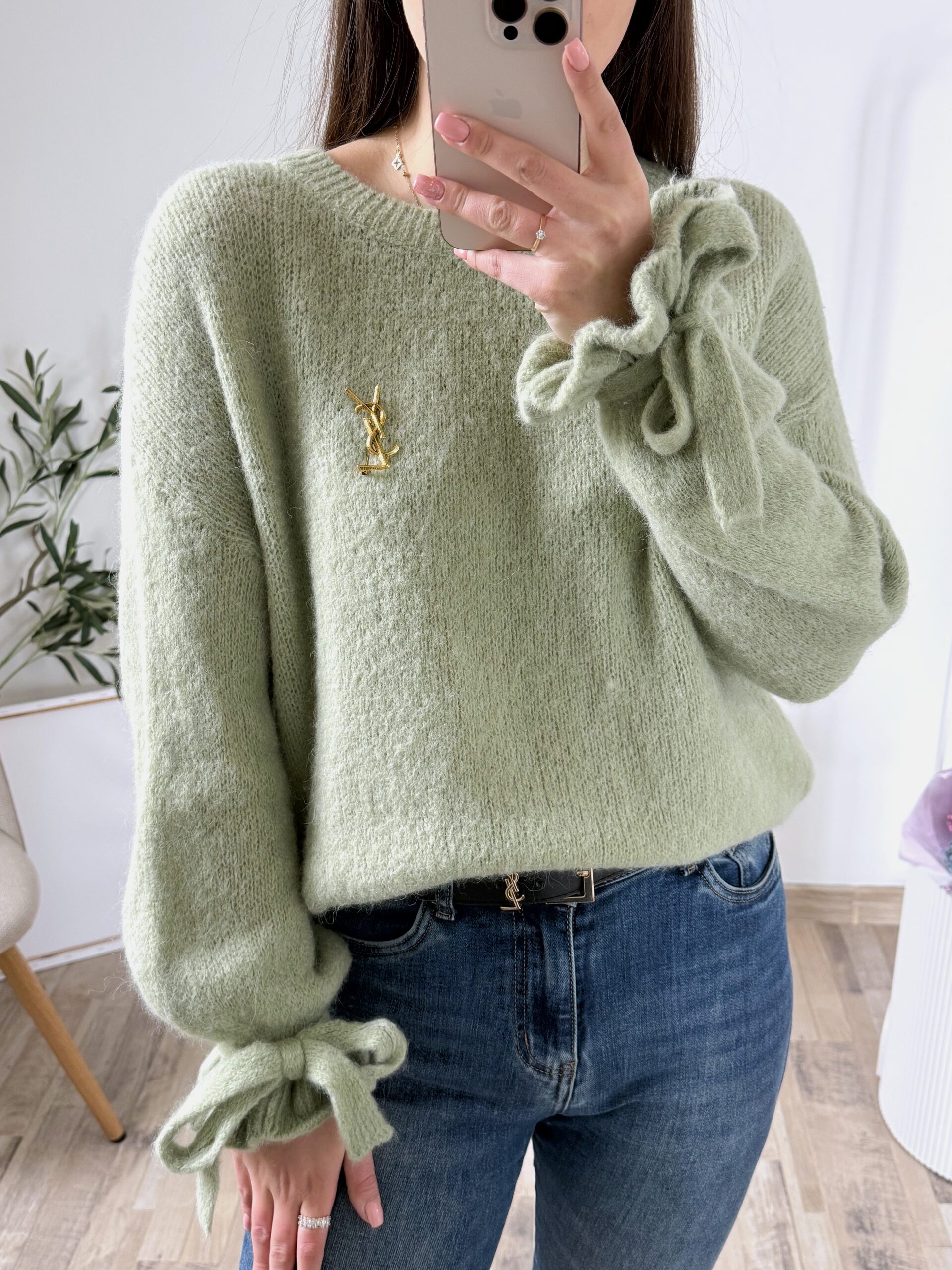 SWETER BABY ALPACA ♡ CANDY II MATCHA - obrazek 3