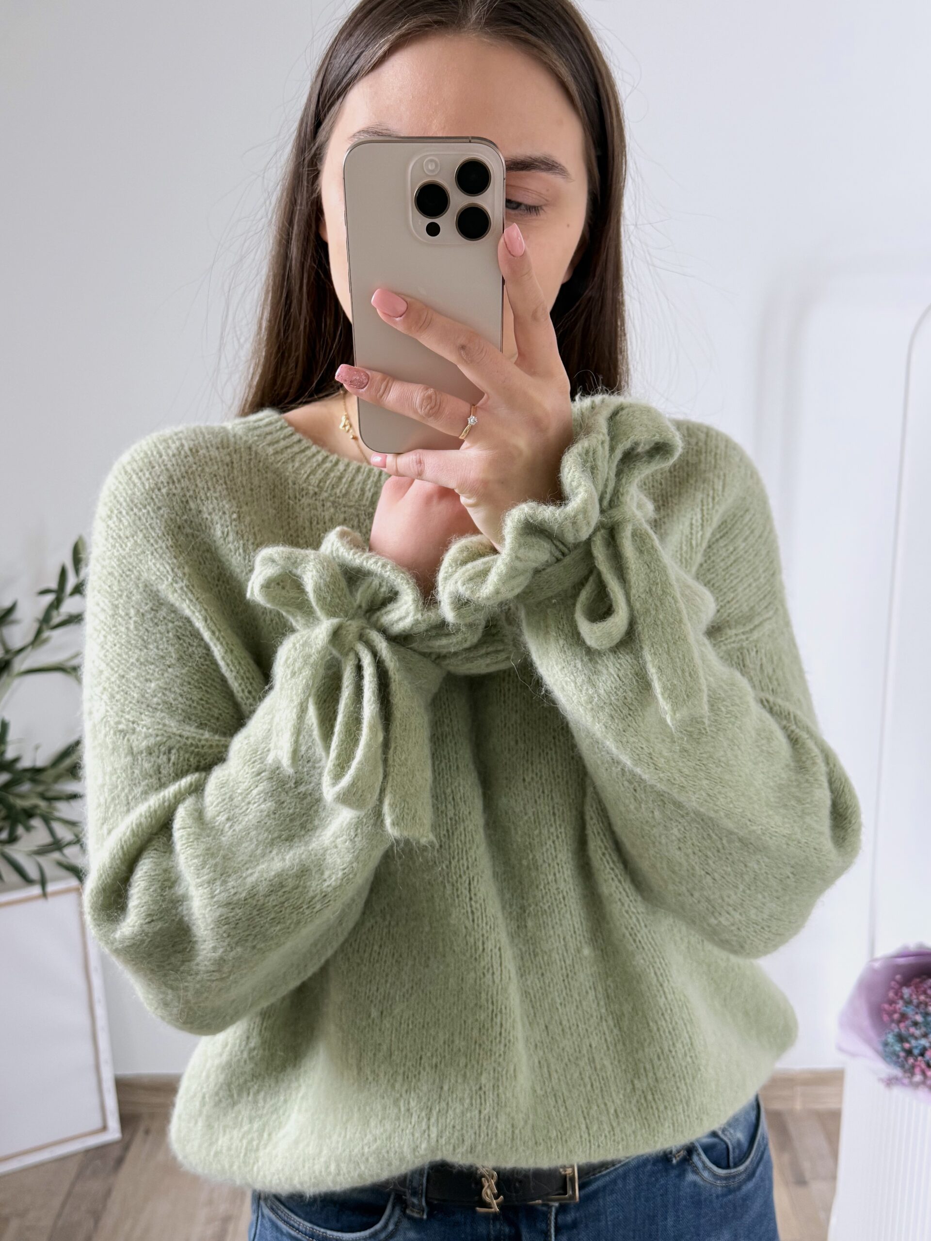 SWETER BABY ALPACA ♡ CANDY II MATCHA - obrazek 4