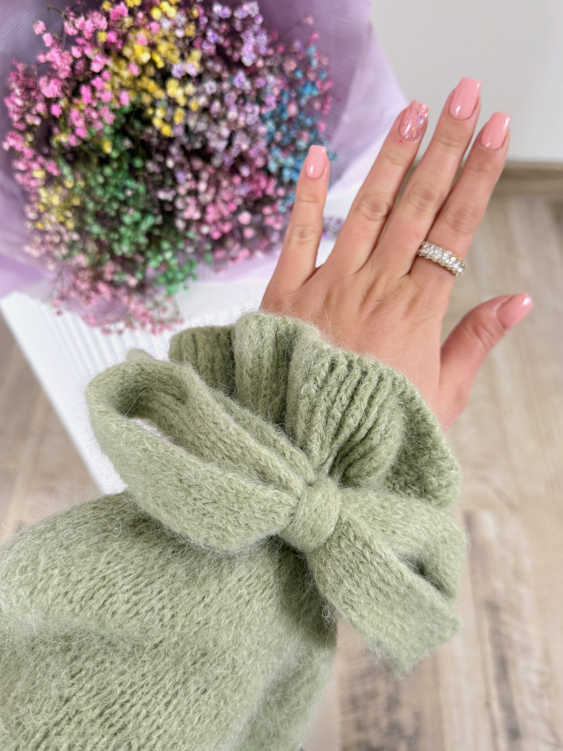 SWETER BABY ALPACA ♡ CANDY II MATCHA - obrazek 2